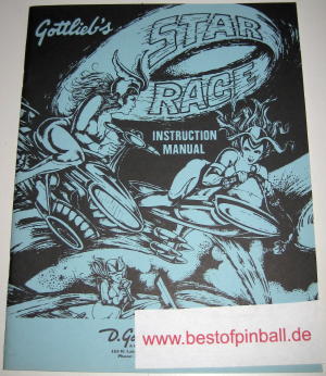Star Race Game Manual (Gottlieb)